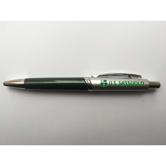 Penna biro argento verde